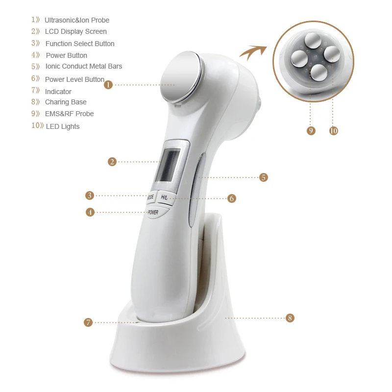 Alat Kecantikan Wajah Ultrason - Radio Frequency Face Lift Machine ulasan dan harga